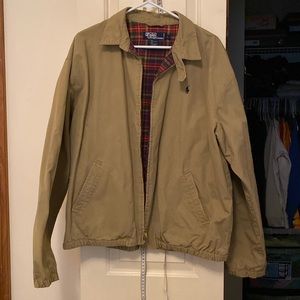 Ralph Lauren Tan Jacket with Plaid Lining